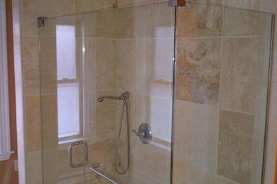 Example of a trendy bathroom design in Boston