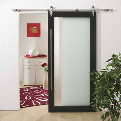 Glass and Wood Barn Doors - Interior Doors