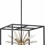 Nuvo Lighting - Nuvo Lighting 60/6730 Spirefly - 6 Light Pendant - Spirefly; 6 Light; Pendant Fixture; Matte Black anSpirefly 6 Light Pen Matte Black/Burnishe *UL Approved: YES Energy Star Qualified: n/a ADA Certified: n/a  *Number of Lights: Lamp: 6-*Wattage:60w Type B Candelabra Base bulb(s) *Bulb Included:No *Bulb Type:Type B Candelabra Base *Finish Type:Matte Black/Burnished Brass