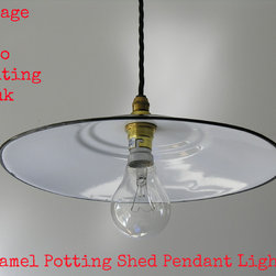 Enamel Potting Shed Light - Pendant Lighting