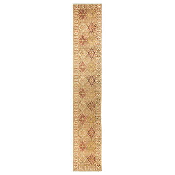 Mogul, One-of-a-Kind Hand-Knotted Runner Ivory, 2'7"x15'1"