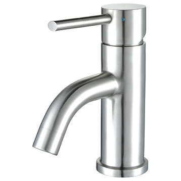 Whitehaus WHS0111-SB-PSS Polished S. Steel 1 Handle Deck Mouted Faucet