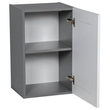 15 x 24 Wall Cabinet-Single Door-with Shaker White Matte door