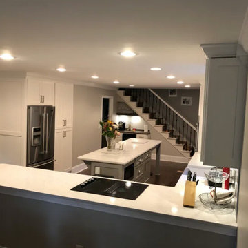 custom kitchen and includes drawer for pet plate