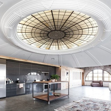 San Francisco Modern Penthouse Kitchen, Closet and Bathroom