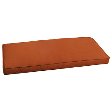 Sunbrella Rust Orange Indoor/Outdoor Bench Cushion