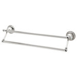 Bronces Mestre - Artica Swarovski double large towel bar. Luxury towel bar, towel rack, Polished Chrome - Regency Style is a refined interpretation of French art and architecture from the XIV century that incorporates an aesthetic of harmony and elegance of artistic and decorative pieces.