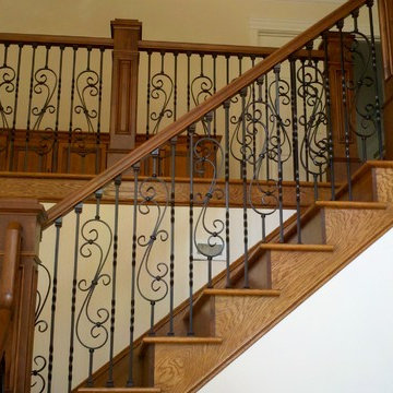 Iron scroll balusters