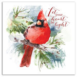 DDCG - "Let Your Heart Be Light" Cardinal Canvas Wall Art, 24"x24" - Spread holiday cheer this Christmas season by transforming your home into a festive wonderland with spirited designs. This "Let Your Heart Be Light" Cardinal 24x24 Canvas Wall Art makes decorating for the holidays and cultivating your Christmas style easy. With durable construction and finished backing, our Christmas wall art creates the best Christmas decorations because each piece is printed individually on professional grade tightly woven canvas and built ready to hang. The result is a very merry home your holiday guests will love.