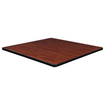 36" Square Laminate Table Top, Cherry/Maple