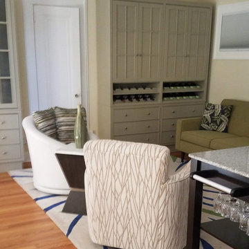 Custom Credenza & Hutch with Wine Racks