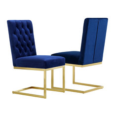 Velvet Blue Dining Room Chairs | Houzz Velvet Blue Dining Room Chairs | Houzz