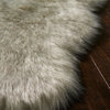 Soft Faux Fur Fiber Dyed Tip Yukon Shag Area Rug, Silver / Grey, 2'x3'