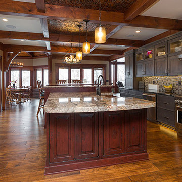 Rustic Lodge Style Kitchen in Runnells, Iowa