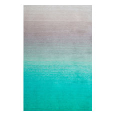 Hand-Tufted Ombre Shag Os02 Rug, Turquoise, 4'x6'