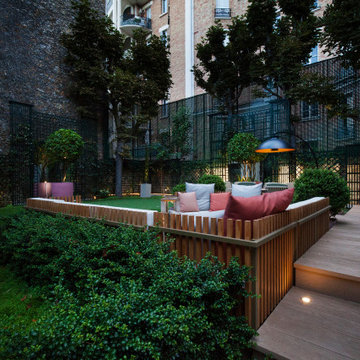 Aménagement d'une terrasse et d'un jardin à Neuilly