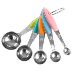 Stainless Steel Measuring Spoons - Set of 4 Premium Metal Spoons - Strong  and Durable - Engraved with Metric and Imperial / US Sizes Including