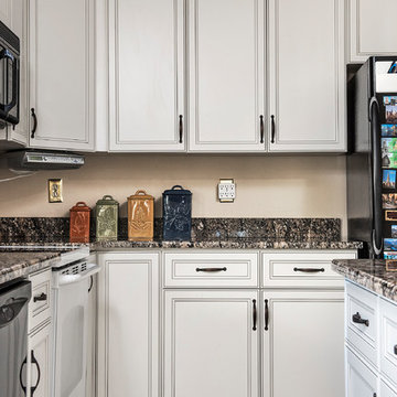 White Kitchen with Island Seating in Westminster, MD