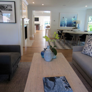 AMAGANSETT: WIDE PLANK CHARACTER WHITE OAK INSTALLED/FINISHED W BONA TRAFFIC HD