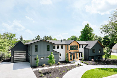 Inspiration for a contemporary exterior home remodel in Denver