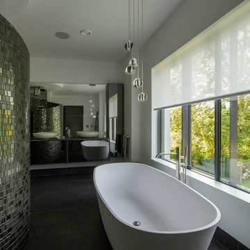 Bathroom Window Blinds - Hidden When Not Used
