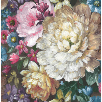 GW2012 Grace & Gardenia Monet's Garden Flowers Peel and Stick Wallpaper