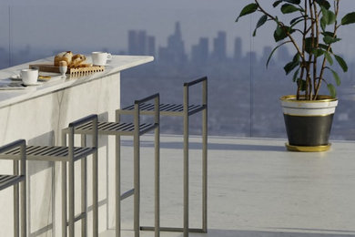 Foto de terraza contemporánea en azotea con cocina exterior