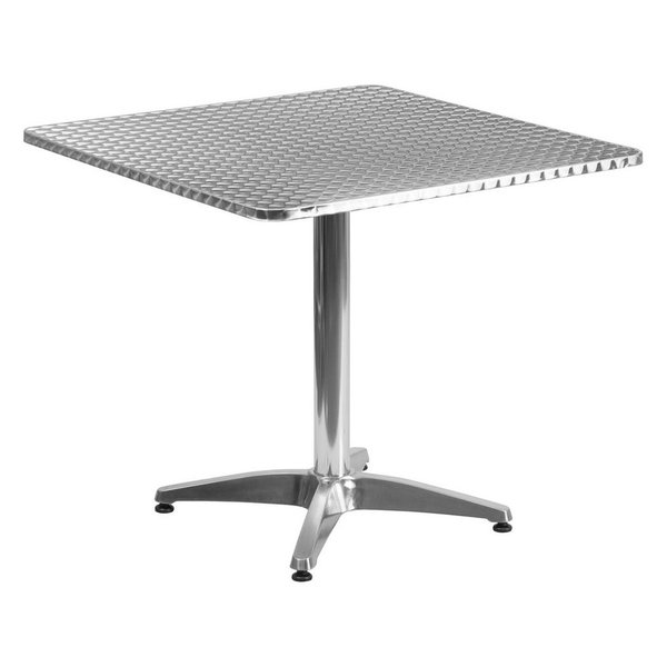 31.5'' Square Aluminum Indoor-Outdoor Table With Base