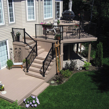 High decks over 6 feet above grade.