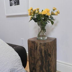 Reclaimed Historical Hemlock Cube Side Tables - Nightstands And Bedside Tables