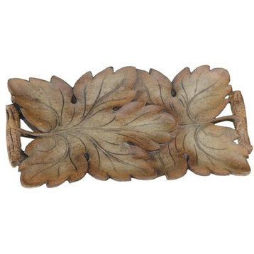 Tray Leaf Cast Resin New Hand-Cast