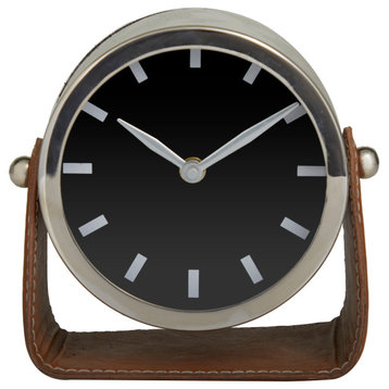 Modern Silver Stainless Steel Metal Clock 562110