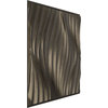 Billow EnduraWall Decorative 3D Wall Panel, 19.625"Wx19.625"H, Weathered Steel