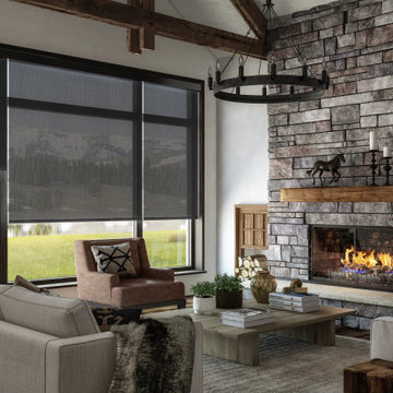 Living Room Electric Motorized Roller Shades – Shreveport
