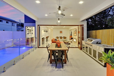 Design ideas for a beach style home design in Sunshine Coast.