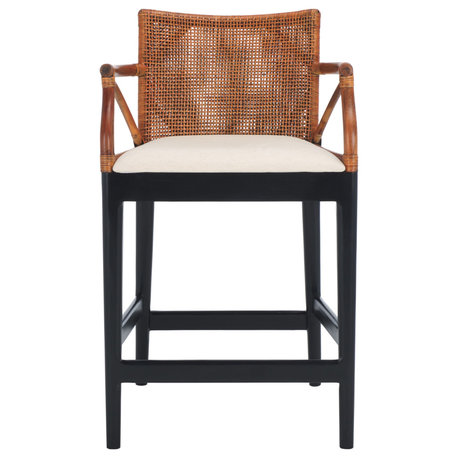 Safavieh Gianni Counter Stool, Brown/Black