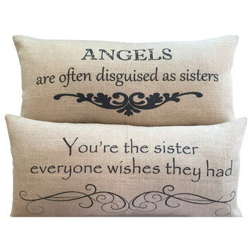 Sister Reversible Pillow Cover