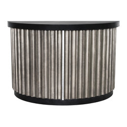 GILANI - Fluted Half Round Cabinet - Accent Chests And Cabinets