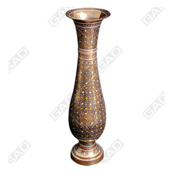 FLOWER VASE GLASS BIDRI - Home Accessories & Decor