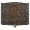 Maratodd Fabric Drum Lampshade 16"x16"x11" Hannover Collection, Charcoal