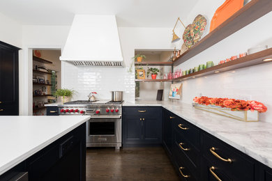 Example of a transitional kitchen design in Chicago