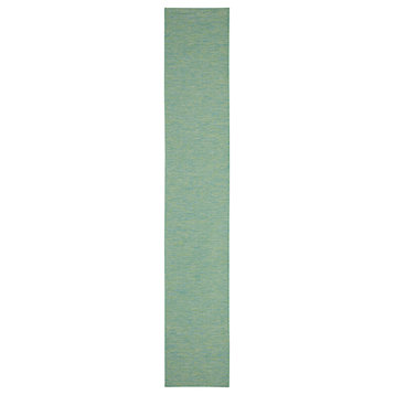 Nourison Positano Contemporary Area Rug, Blue/Green, 2'2"x10' Runner
