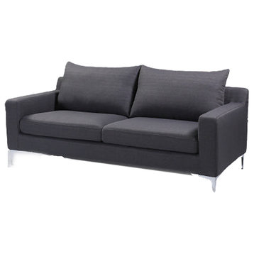 Harbo Modern 3 Seater Livingroom Sofa, Dark Gray