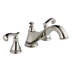 Delta Cassidy 3-Hole Roman Tub Trim - Low Arc Spout - Bathtub Faucets