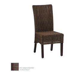Cafe Collection: Traditional Wrought Iron Parsons Cafe Chair by Summer Classics - Outdoor Dining Chairs
