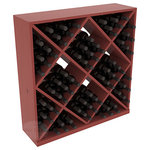Wine Racks America - Solid Diamond Wine Storage Cube, Pine, Cherry/Satin Finish - Elegant diamond bin style bottle openings make for simple loading of your favorite wines. This solid wooden wine cube is a perfect alternative to column-style racking kits. Double your storage capacity with back-to-back units without requiring more access area. We build this rack to our industry leading standards and your satisfaction is guaranteed.