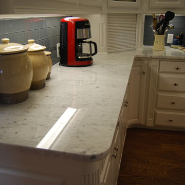 White Carrara Marble Kitchen