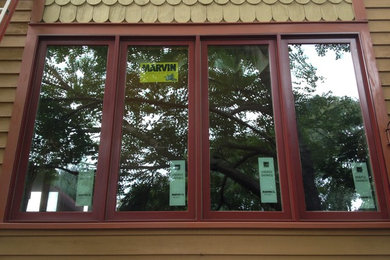 Example of an exterior home design in Boston