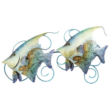 Banner Fish With Capiz Shell Wall Decor