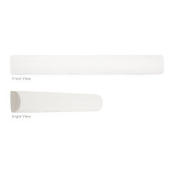 Stuccio Ceramic Tile - Snow Gloss 1.2" x 7.8" Round Bar Liner - Tile